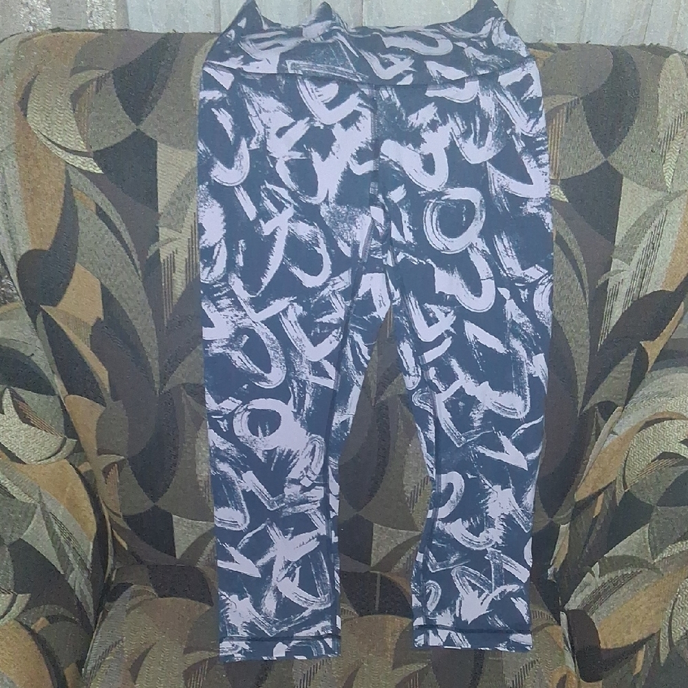 Lululemon Align High-Rise Crop 21" - Brush Strokes Harbor Blue - Size 4